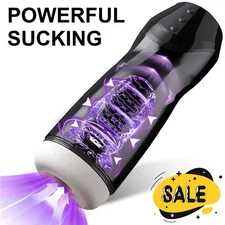 Automatic Male Sucking Masturbaters Cup HandsFree Thrusting Stroker Men Sex Toys