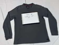 Quicksilver Thermal Long Sleeve Waffle Knit Long Sleeve Shirt Gray Men's Size M