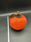 VINTAGE Murano Style Art Glass Orange Fruit Hand Blown  Decor 3"