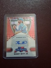 2025 Bobby Witt Jr Panini Crusade Red Prizm Auto Card #d/25