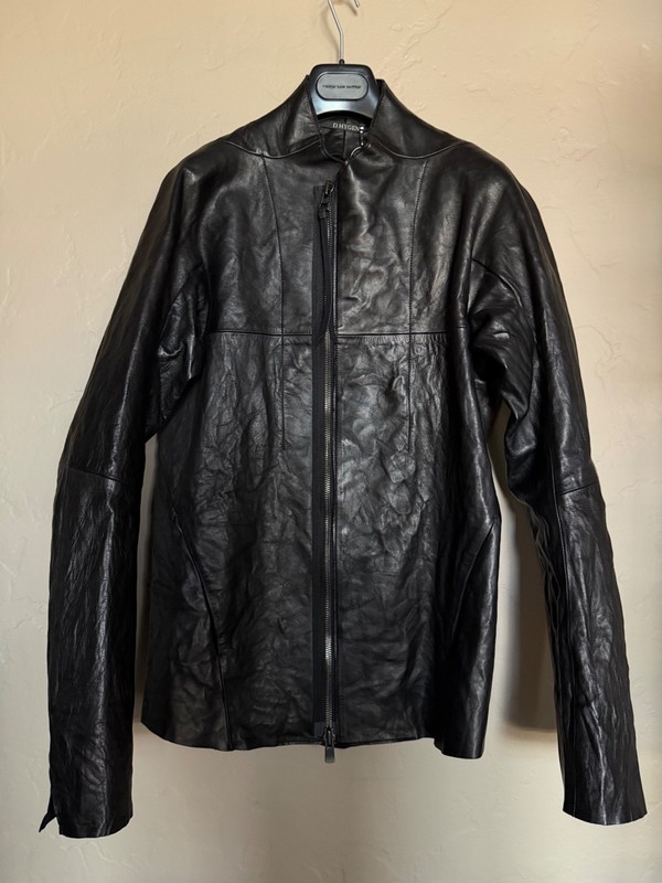 D. HYGEN Men's Leather Shirt Size 2 NWT