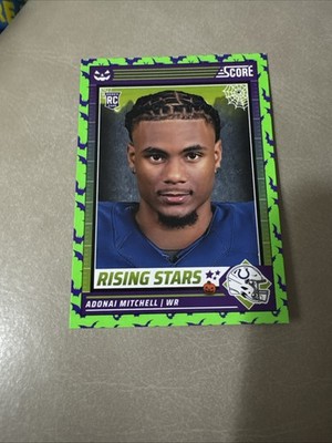 Adonai Mitchell 2024 Score A Treat Card Green Bats Rising Stars #1 Colts RC