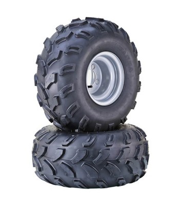 WANDA ATV Golf Cart tire & Wheel 20X9.5-8 4PR with 4x4'' Silver Wheel-10004,SET 2