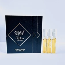 3 x Kilian Angels' Share Paradis Extrait De Parfum Sample Spray 1.5ml each