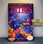 Tetris Vintage Nintendo Nes Video Game Metal Poster - Sign - Size:20x30cm