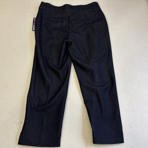 Peter Nygard Dress Pants Womens 8 Blue Cropped Capri Professional Hook Close NWT - Picture 7 of 8