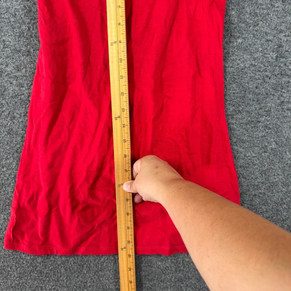 Camiseta sin mangas larga Y2K Ambiance Apparel camisola para mujer grande L correa de espagueti roja Foto 4 de 4