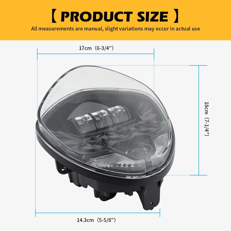 LED Headlight DRL Hi/Lo+ 2x 4.5" Passing Fog Light 6000K For Victory Crossroads - Image 3 of 4