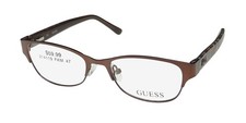 NEW GUESS 9123 EYEGLASS FRAME 47-16-130 FULL-RIM METAL PLASTIC WOMENS BROWLINE