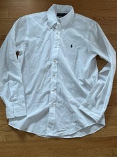 Polo Ralph Lauren Shirt Mens medium Long Sleeve White