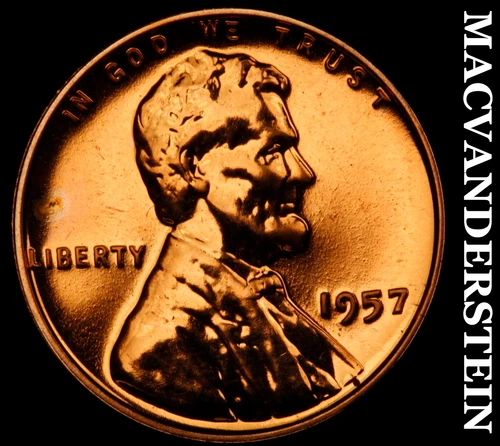1957 Lincoln Wheat Cent- Choice Gem Proof Luster No Reserve #i9924