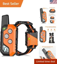 Rechargeable Shock Collar for Dogs - Remote Control, 1000 ft Range, Waterproof