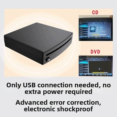 Auto USB Externer CD Player Kompakt Tragbar Design ABS Material 14,8 14,5 3,5CM