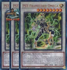Yugioh! 3x PSY-Framelord Omega RA02-EN028 Ultimate Rare 1st Ed NM