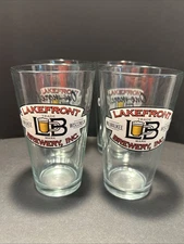 Set Of 4 Lakefront Brewery Milwaukee Wisconsin Beer Pint Cocktail Drinking Glass