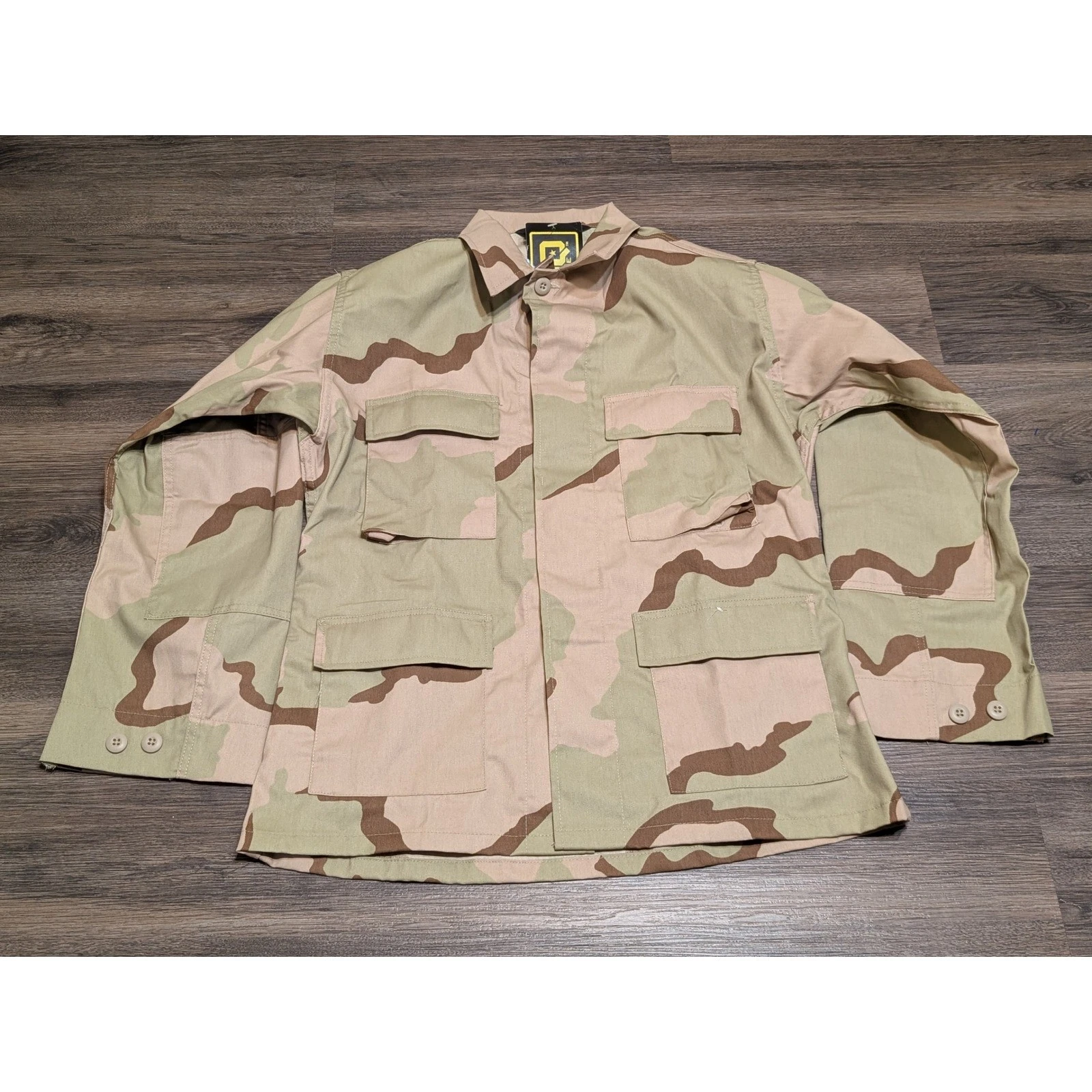 HQ Issue 3-Color Desert Camo Field Shirt Jacket Mens Medium Regular NEW