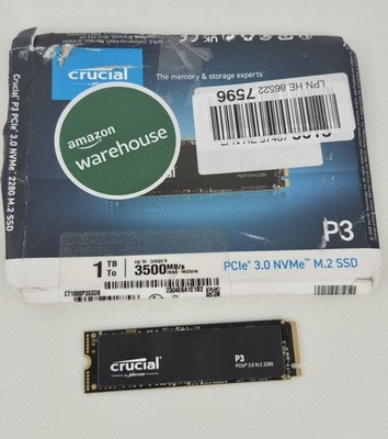 Crucial P3 1TB NVMe M.2 SSD PCIe 3.0 Defekt Ersatzteil