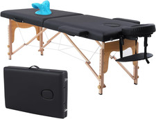 Portable Massage Table,84 Inch Massage Bed with Neck Stretcher Adjustable Lash B