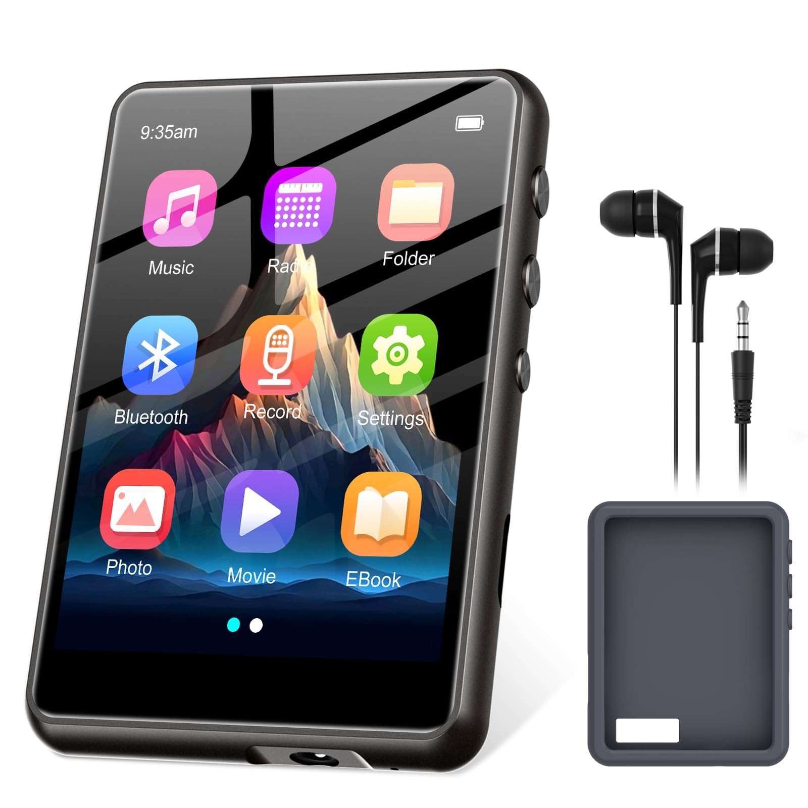 ZAQE Lettore MP3 128GB Bluetooth 5.3 - Touchscreen 2.4" per Sportivi