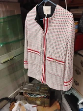 Maje Gerona Cotton-blend Tweed Jacket FR 36 UK 8 NEW