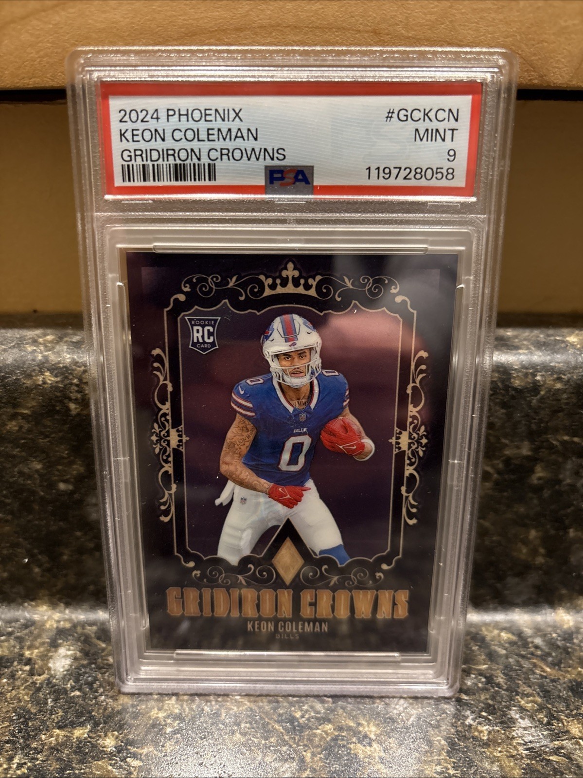 Keon Coleman 2024 Phoenix Gridiron Crowns #GC-KCN RC SSP Case Hit Buffalo Bills