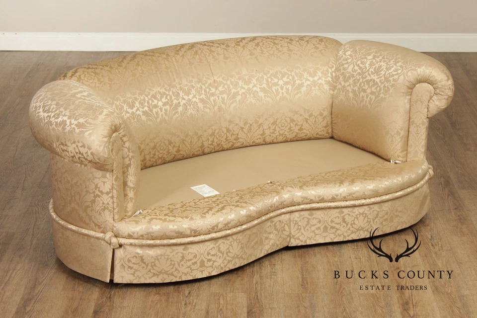 Sofá loveseat tapizado damasco de calidad Foto 4 de 4