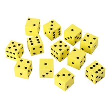 12 x Learning Resources 16mm Foam Dot Dice