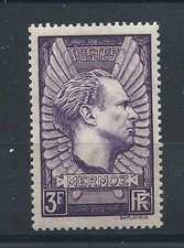 France N°338** (MNH) 1937 - Aviateur "Jean Mermoz"