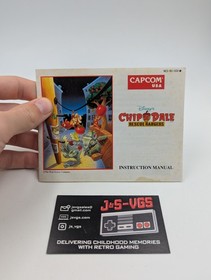 Nintendo NES Chip n Dale Rescue Rangers Cartridge Manual Tested