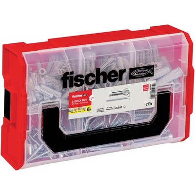 Fischer 532893 FIXtainer Assortiti Dowel, 240 Parti, Impilabile, Sortimo L-Boxx
