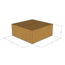 125 12x12x5 Kraft Brown Corrugated Shipping Boxes 32 ECT Single-Wall New