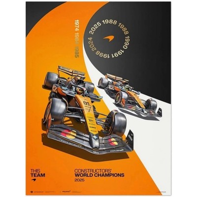 McLaren Constructors  World Champions 2025 F1 Poster