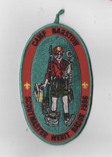 1996 Camp Barstow Scoutmaster Merit Badge Indian Waters GRN Bdr