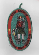 1996 Camp Barstow Scoutmaster Merit Badge Indian Waters GRN Bdr