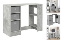 Schreibtisch Beton Grau 100X40X75 Cm Holzwerkstoff