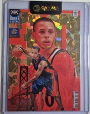 Stephen Curry 2025 Canvas Marketing - Orange Cracked Ice NBA Promo Card # 27/50 