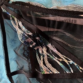 Victoria&rsquo;s Secret Dream Angels Unlined Embroidery Sequin Bra 36C Rare Light Blue