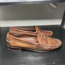 Allen Edmonds Bar Harbor Brown Leather Penny Loafer Men's Size 11 D