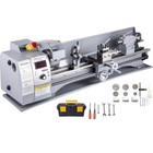 Mini Metal Lathe Benchtop Machine 8.3" x 31.5" Working Lathe Center Rest