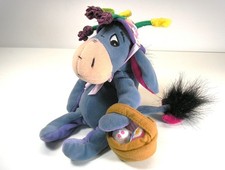 Disney Store Easter Bonnet Eeyore beanie plush with egg basket