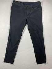 Lululemon ABC Commission Pants Mens 34x30 Black Chino Stretch Slim Warpstreme