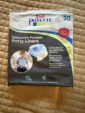 Kalencom 2 in 1 Potette Plus Disposable Portable Potty Liners, 30-pack Toilet