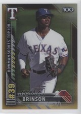 2016 Bowman Scouts' Top 100 Gold Refractor 25/50 Lewis Brinson #BTP-39 17eh