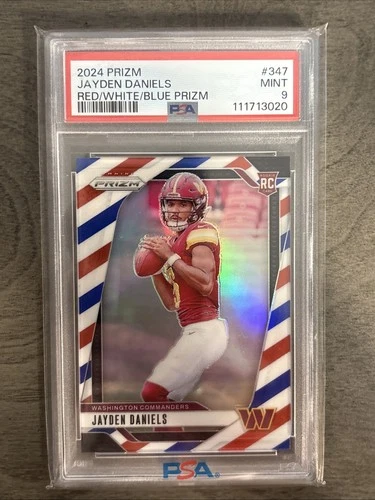 2024 Panini Prizm - Rookies Jayden Daniels #347 Red White & Blue Prizm (RC)