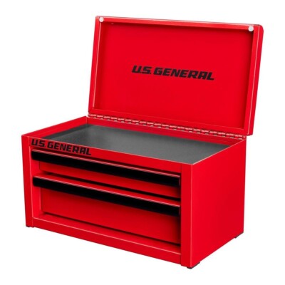 Mini Steel Toolbox, Red, U.S. GENERAL, *BRAND NEW IN THE BOX
