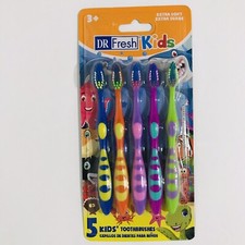 Toothbrush Dr Fresh Kids Toothbrush 5-Pack Extra Soft Age 3 NEW