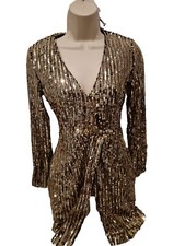 Gold Dress  Size XS Prettylittlething