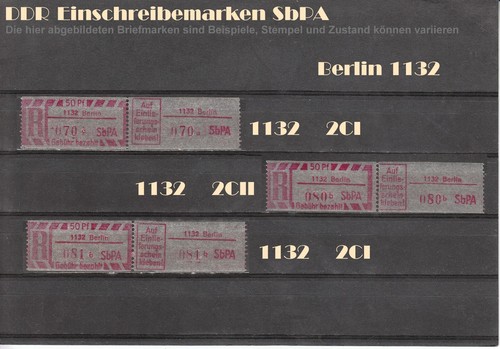 DDR R-Zettel SbPA Einschreibemarken BERLIN 1114 bis 1199 postfrisch ** LOT - Bild 5 von 19