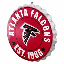 Atlanta Falcons Bottle Cap Sign - Est 1966 - Room Bar Decor NEW 13.5" 
