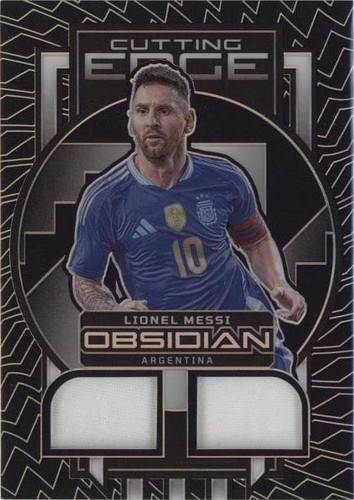 2023-24 Obsidian Dual Jersey Ink Red Flood LIONEL MESSI DJ-LM Auto